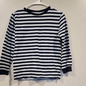 Old Navy Classic Striped Boys Long Sleeve Shirt  Dark Blue/Light Blue Size M (8)